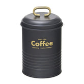 Pote Porta Mantimento Café Metal Preto 19cm - Ela Decora
